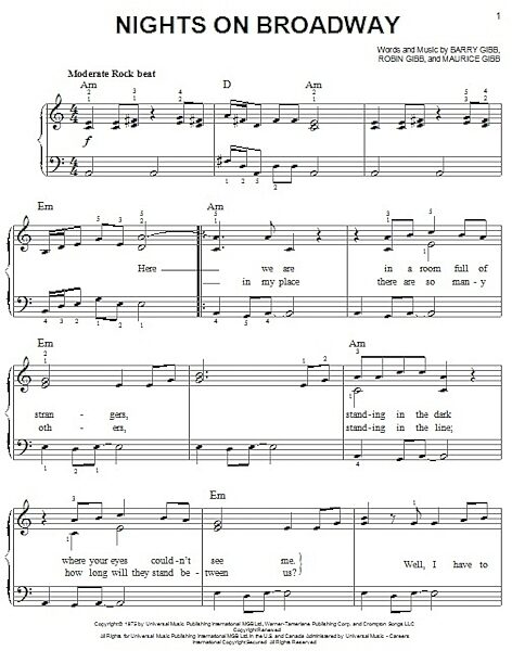 open zoom image for Nights On Broadway - Easy Piano, New, Main