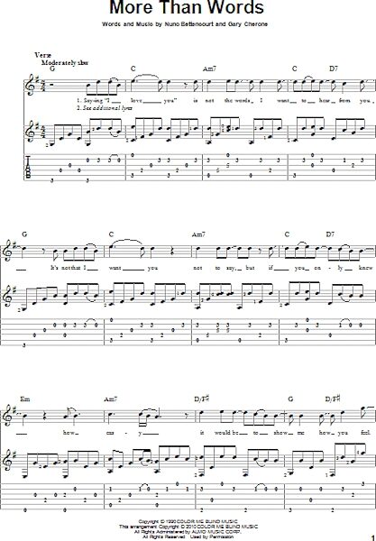 open zoom image for More Than Words - Solo Guitar, New, Main