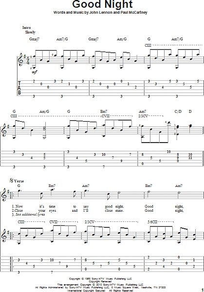 open zoom image for Good Night - Solo Guitar, New, Main