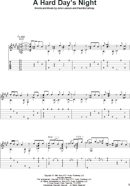 open zoom image for A Hard Day's Night - Solo Guitar, New, Main