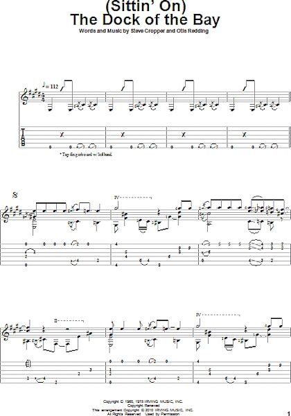 open zoom image for (Sittin' On) The Dock Of The Bay - Solo Guitar, New, Main