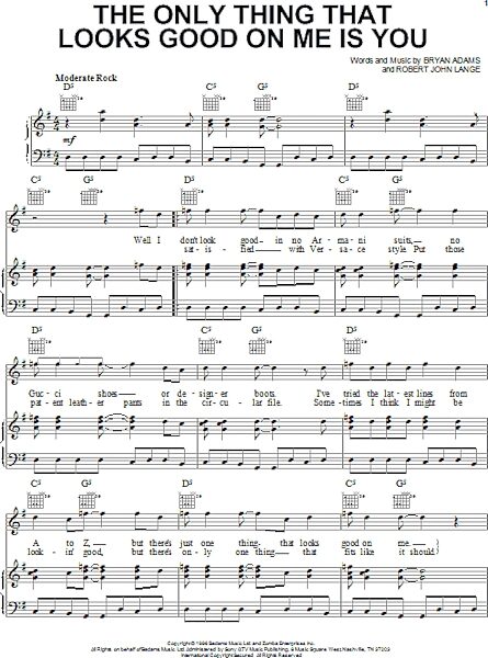 open zoom image for The Only Thing That Looks Good On Me Is You - Piano/Vocal/Guitar, New, Main