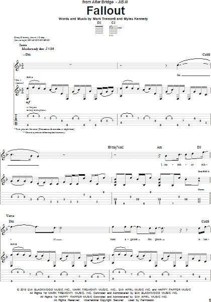 open zoom image for Fallout - Guitar TAB, New, Main