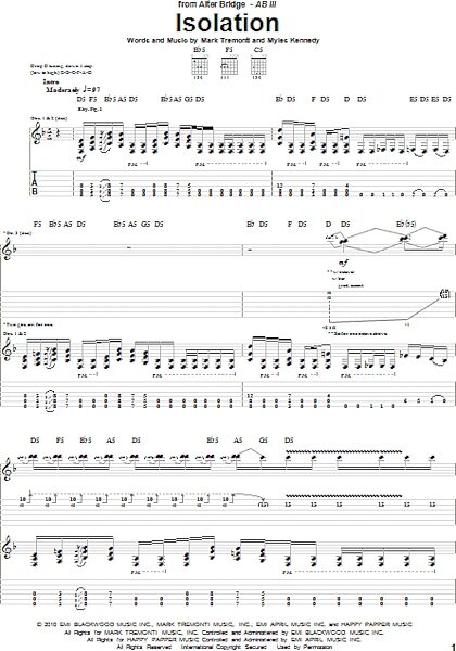 open zoom image for Isolation - Guitar TAB, New, Main