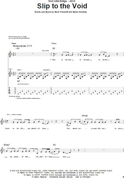 open zoom image for Slip To The Void - Guitar TAB, New, Main