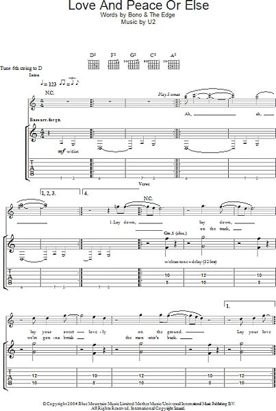 open zoom image for Love And Peace Or Else - Guitar TAB, New, Main