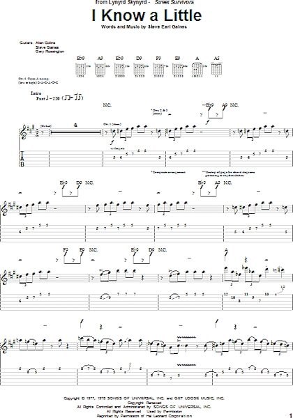open zoom image for I Know A Little - Guitar TAB, New, Main