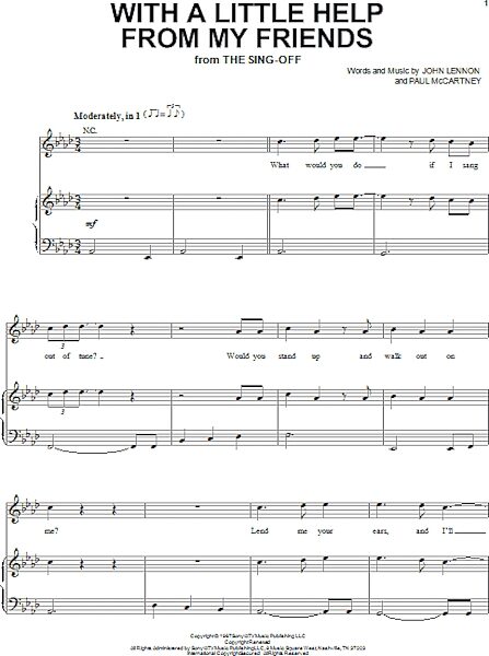 open zoom image for With A Little Help From My Friends - Piano/Vocal/Guitar, New, Main