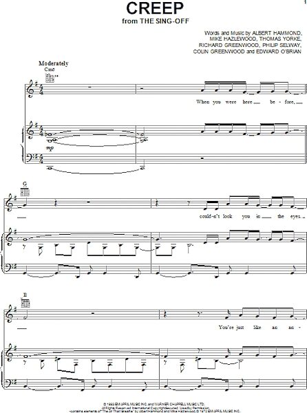open zoom image for Creep - Piano/Vocal/Guitar, New, Main