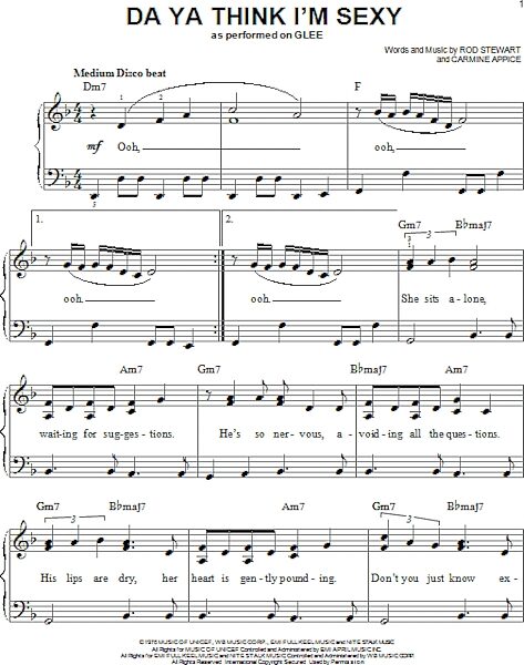 open zoom image for Da Ya Think I'm Sexy - Easy Piano, New, Main