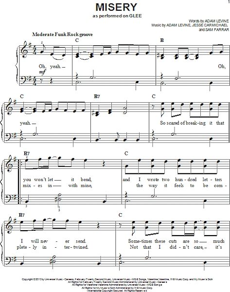 open zoom image for Misery - Easy Piano, New, Main
