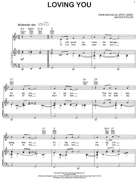open zoom image for Loving You - Piano/Vocal/Guitar, New, Main