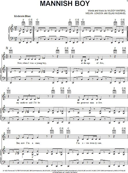 open zoom image for Mannish Boy - Piano/Vocal/Guitar, New, Main