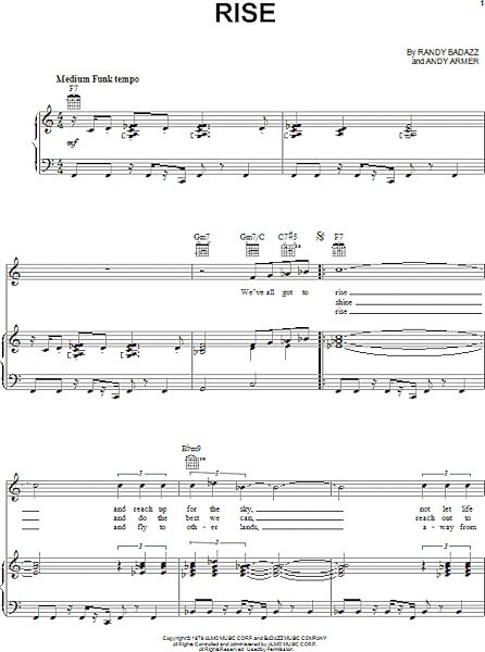 open zoom image for Rise - Piano/Vocal/Guitar, New, Main