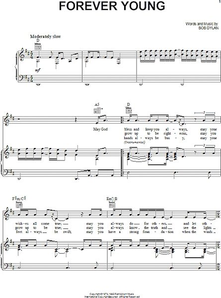 open zoom image for Forever Young - Piano/Vocal/Guitar, New, Main