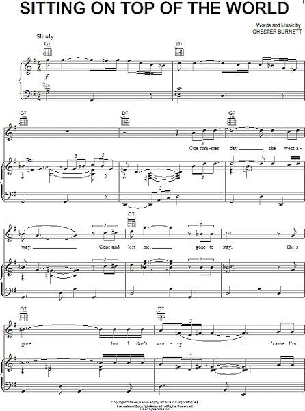 open zoom image for Sitting On Top Of The World - Piano/Vocal/Guitar, New, Main