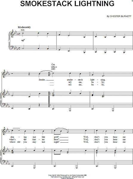 open zoom image for Smokestack Lightning - Piano/Vocal/Guitar, New, Main