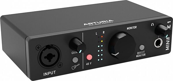 open zoom image for Arturia MiniFuse 1 USB Audio Interface, Black, Open Box (Like New), Action Position Back