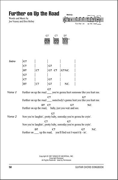 open zoom image for Further On Up The Road - Guitar Chords/Lyrics, New, Main