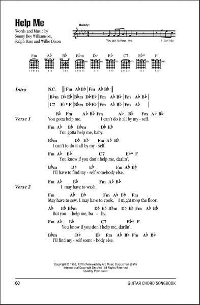 open zoom image for Help Me - Guitar Chords/Lyrics, New, Main