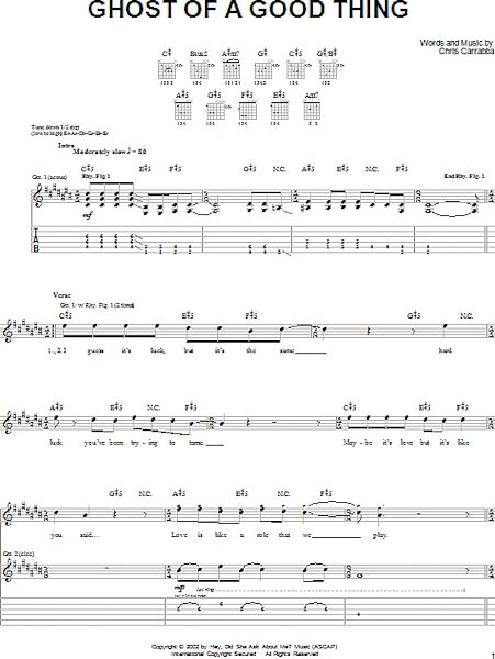 open zoom image for Ghost Of A Good Thing - Guitar TAB, New, Main