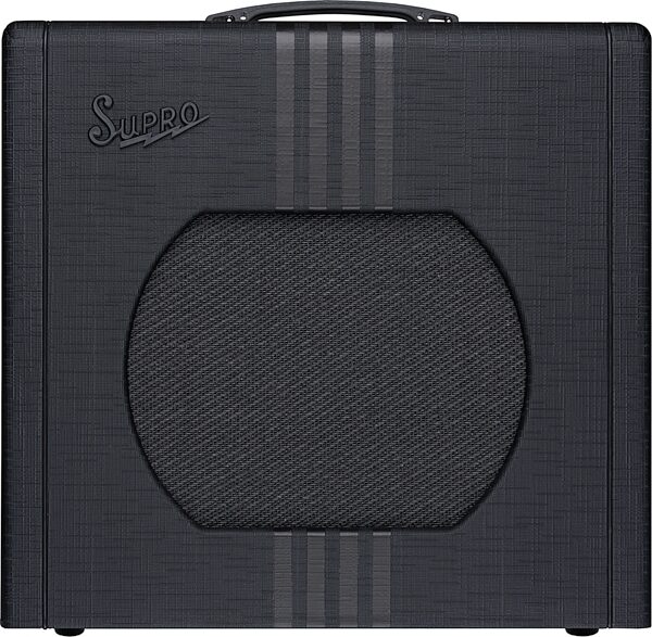 open zoom image for Supro Delta King 12 Guitar Combo Amplifier (15 Watts, 1x12"), Black/Black, Action Position Back