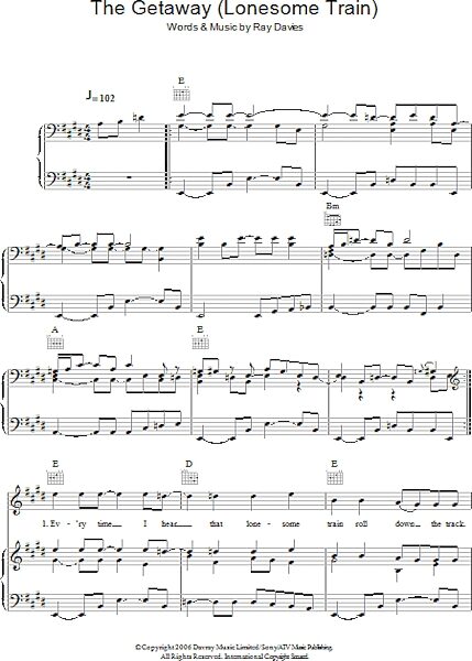 open zoom image for The Getaway (Lonesome Train) - Piano/Vocal/Guitar, New, Main