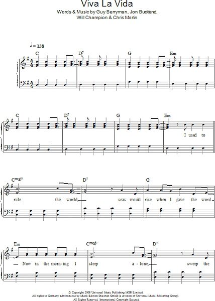 open zoom image for Viva La Vida - Easy Piano, New, Main