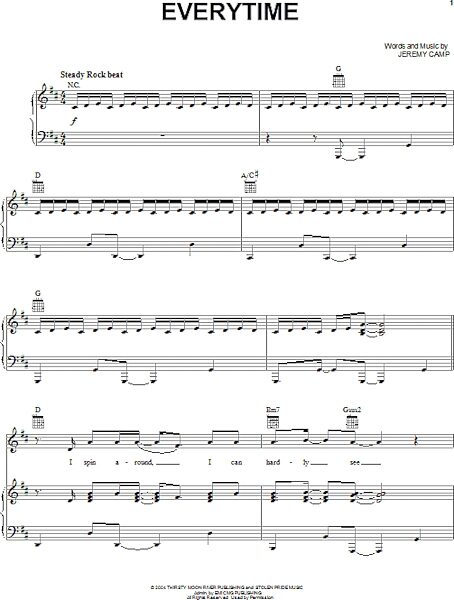 open zoom image for Everytime - Piano/Vocal/Guitar, New, Main