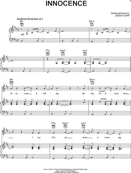 open zoom image for Innocence - Piano/Vocal/Guitar, New, Main