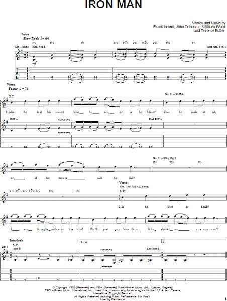 open zoom image for Iron Man - Easy Guitar with TAB, New, Main