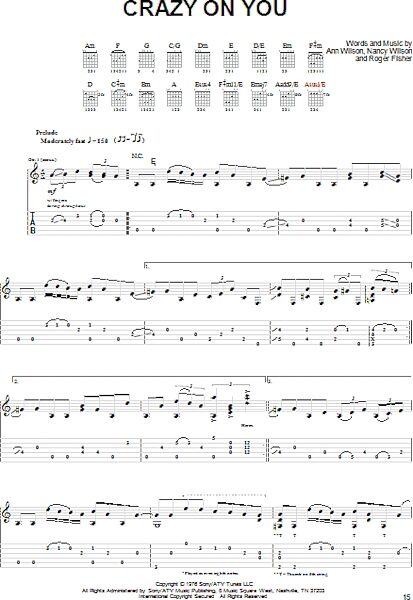 open zoom image for Crazy On You - Easy Guitar with TAB, New, Main