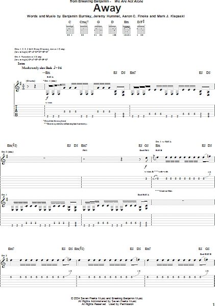 open zoom image for Away - Guitar TAB, New, Main