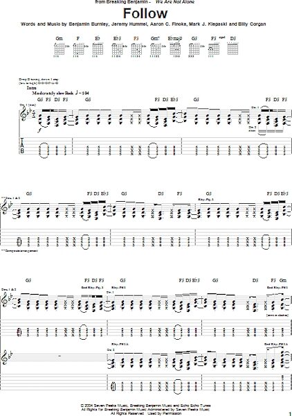 open zoom image for Follow - Guitar TAB, New, Main