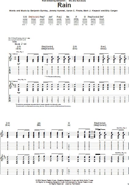 open zoom image for Rain - Guitar TAB, New, Main