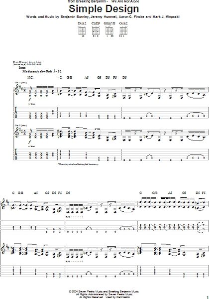 open zoom image for Simple Design - Guitar TAB, New, Main