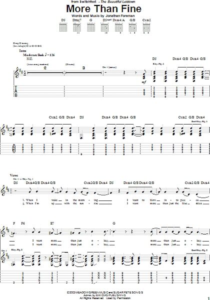 open zoom image for More Than Fine - Guitar TAB, New, Main