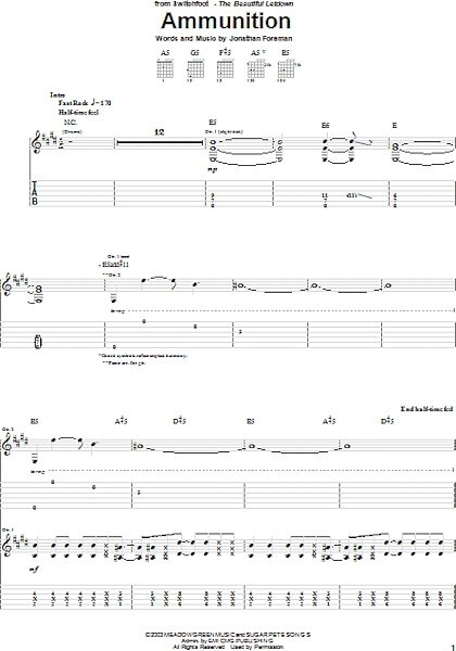 open zoom image for Ammunition - Guitar TAB, New, Main