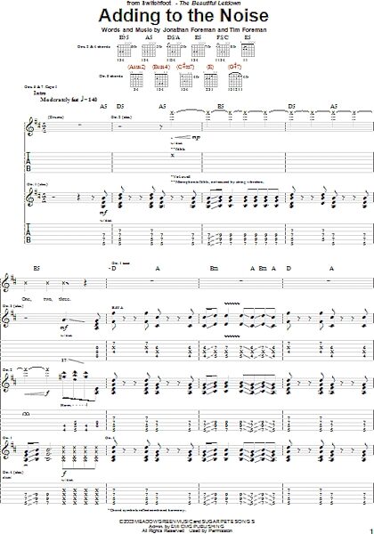 open zoom image for Adding To The Noise - Guitar TAB, New, Main