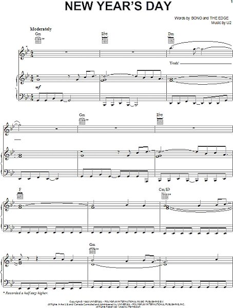open zoom image for New Year's Day - Piano/Vocal/Guitar, New, Main