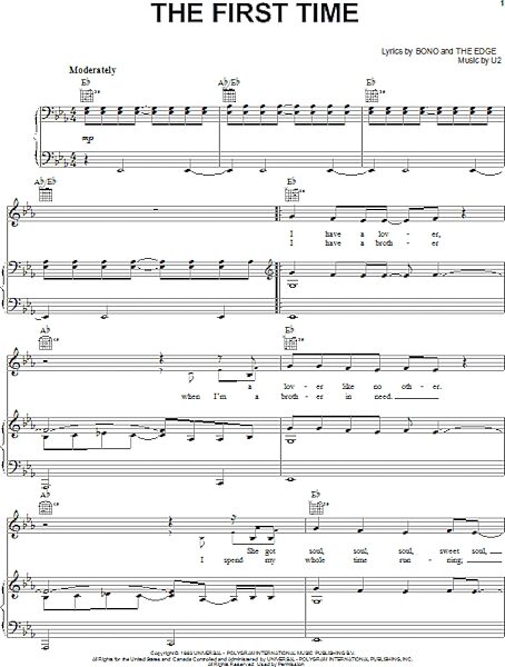 open zoom image for The First Time - Piano/Vocal/Guitar, New, Main