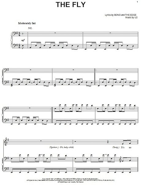 open zoom image for The Fly - Piano/Vocal/Guitar, New, Main