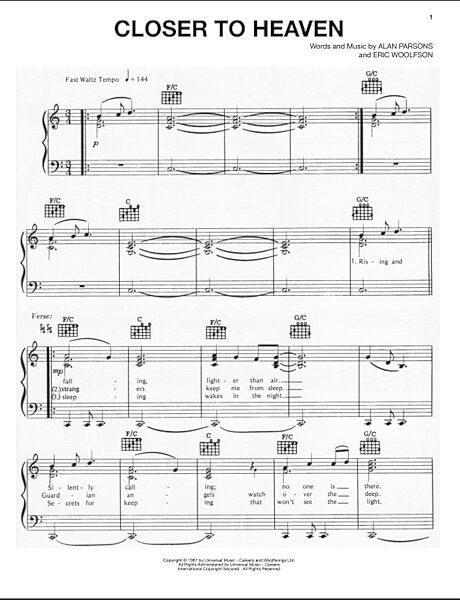 open zoom image for Closer To Heaven - Piano/Vocal/Guitar, New, Main