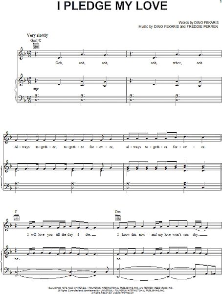 open zoom image for I Pledge My Love - Piano/Vocal/Guitar, New, Main