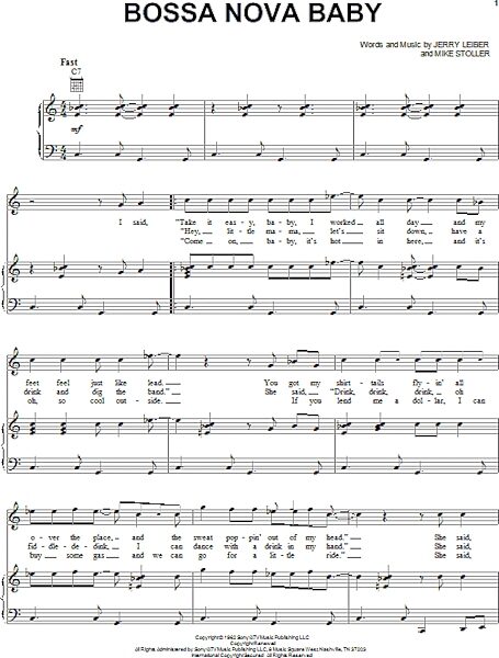 open zoom image for Bossa Nova Baby - Piano/Vocal/Guitar, New, Main