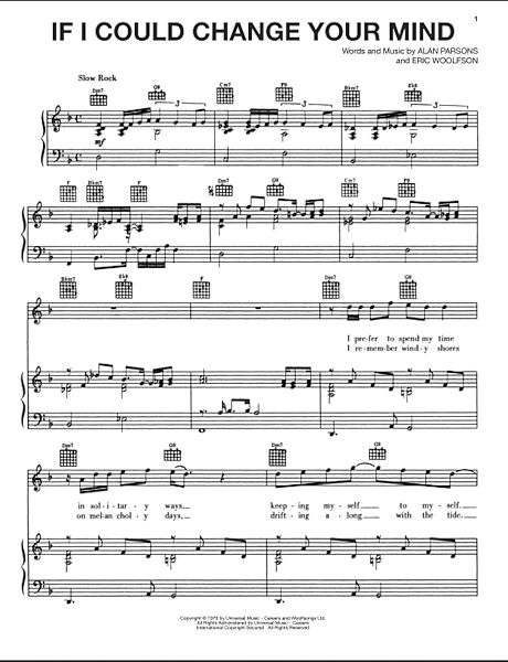 open zoom image for If I Could Change Your Mind - Piano/Vocal/Guitar, New, Main