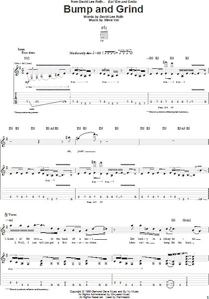open zoom image for Bump And Grind - Guitar TAB, New, Main