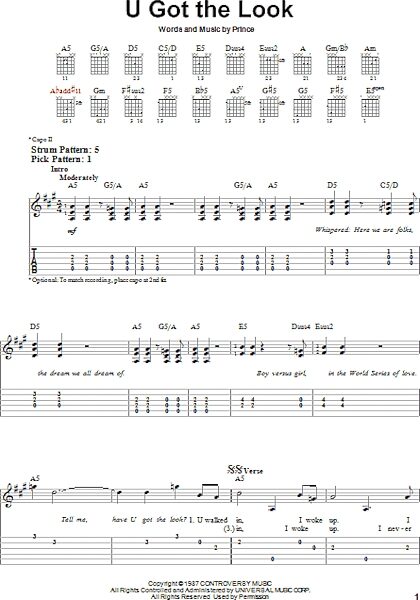 open zoom image for U Got The Look - Easy Guitar with TAB, New, Main