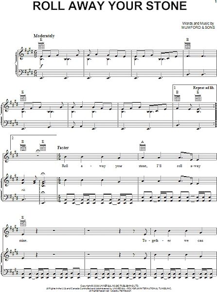 open zoom image for Roll Away Your Stone - Piano/Vocal/Guitar, New, Main