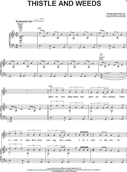 open zoom image for Thistle And Weeds - Piano/Vocal/Guitar, New, Main